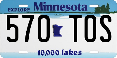 MN license plate 570TOS