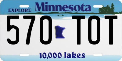 MN license plate 570TOT