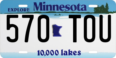 MN license plate 570TOU
