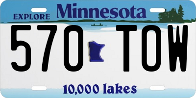 MN license plate 570TOW
