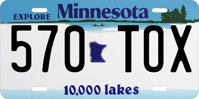 MN license plate 570TOX