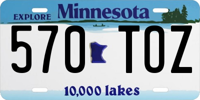 MN license plate 570TOZ