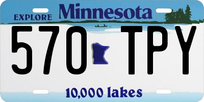 MN license plate 570TPY
