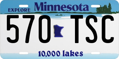 MN license plate 570TSC