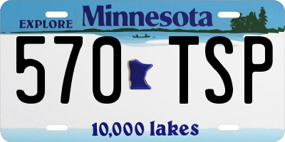 MN license plate 570TSP
