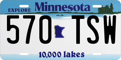 MN license plate 570TSW