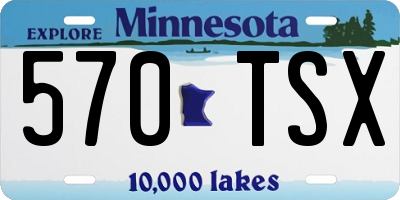 MN license plate 570TSX