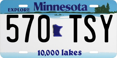 MN license plate 570TSY