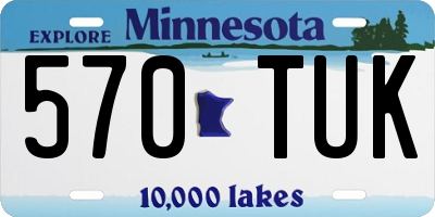 MN license plate 570TUK