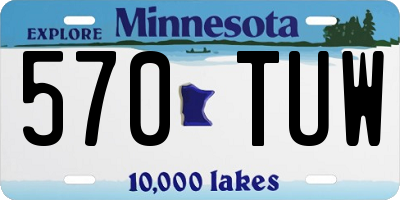 MN license plate 570TUW