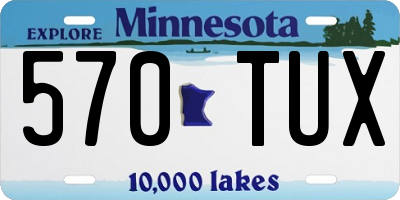 MN license plate 570TUX