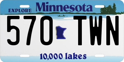 MN license plate 570TWN