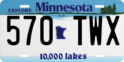 MN license plate 570TWX