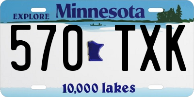 MN license plate 570TXK