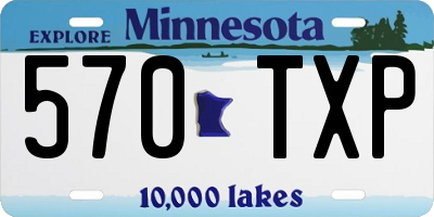 MN license plate 570TXP