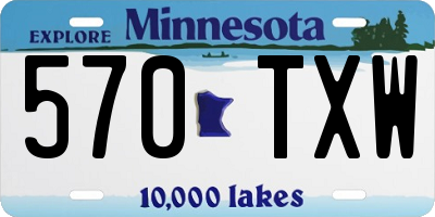 MN license plate 570TXW