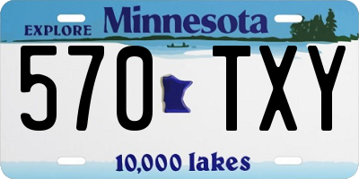 MN license plate 570TXY