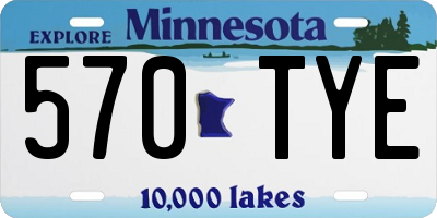 MN license plate 570TYE