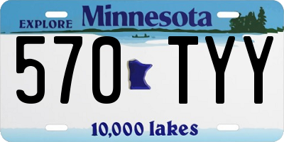 MN license plate 570TYY