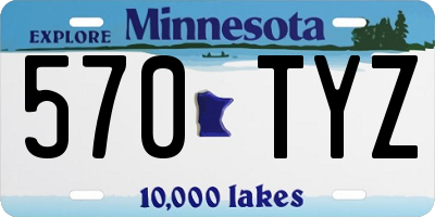 MN license plate 570TYZ
