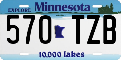 MN license plate 570TZB