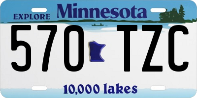 MN license plate 570TZC