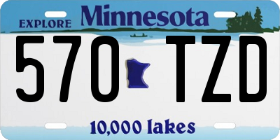 MN license plate 570TZD