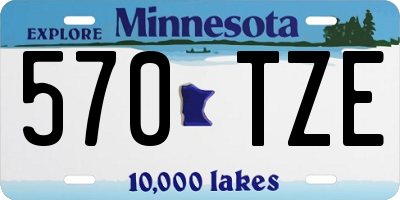 MN license plate 570TZE