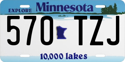 MN license plate 570TZJ