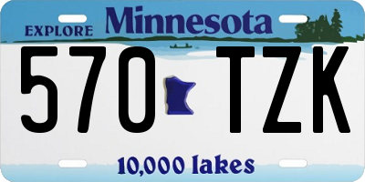 MN license plate 570TZK