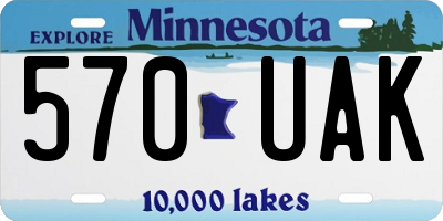 MN license plate 570UAK