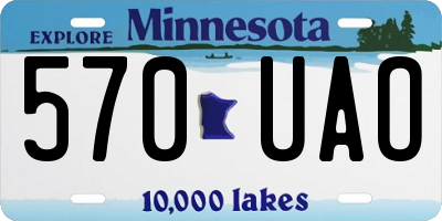 MN license plate 570UAO
