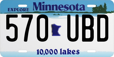 MN license plate 570UBD