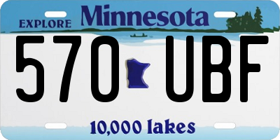 MN license plate 570UBF