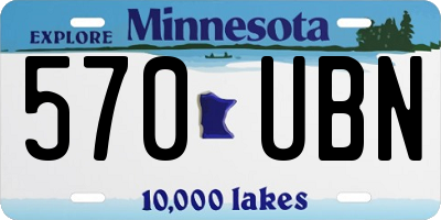 MN license plate 570UBN