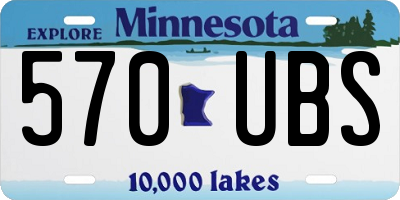 MN license plate 570UBS
