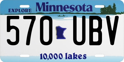MN license plate 570UBV