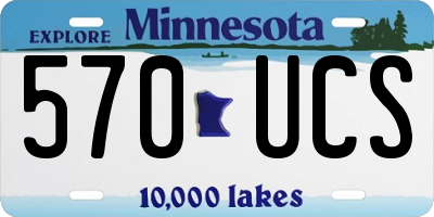 MN license plate 570UCS