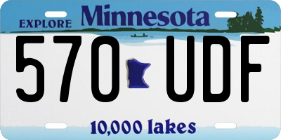 MN license plate 570UDF