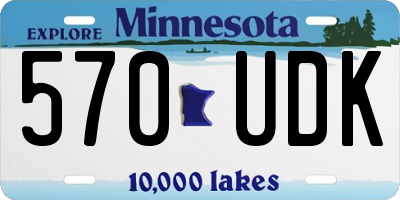 MN license plate 570UDK