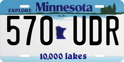 MN license plate 570UDR
