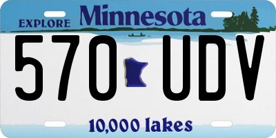 MN license plate 570UDV