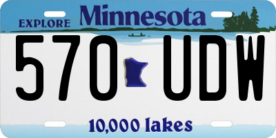 MN license plate 570UDW