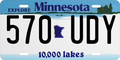 MN license plate 570UDY