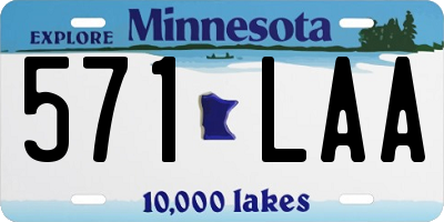 MN license plate 571LAA