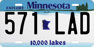 MN license plate 571LAD