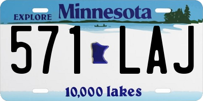 MN license plate 571LAJ