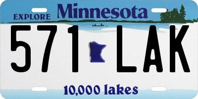 MN license plate 571LAK