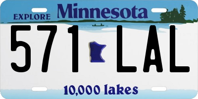 MN license plate 571LAL