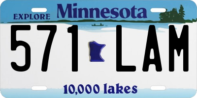 MN license plate 571LAM